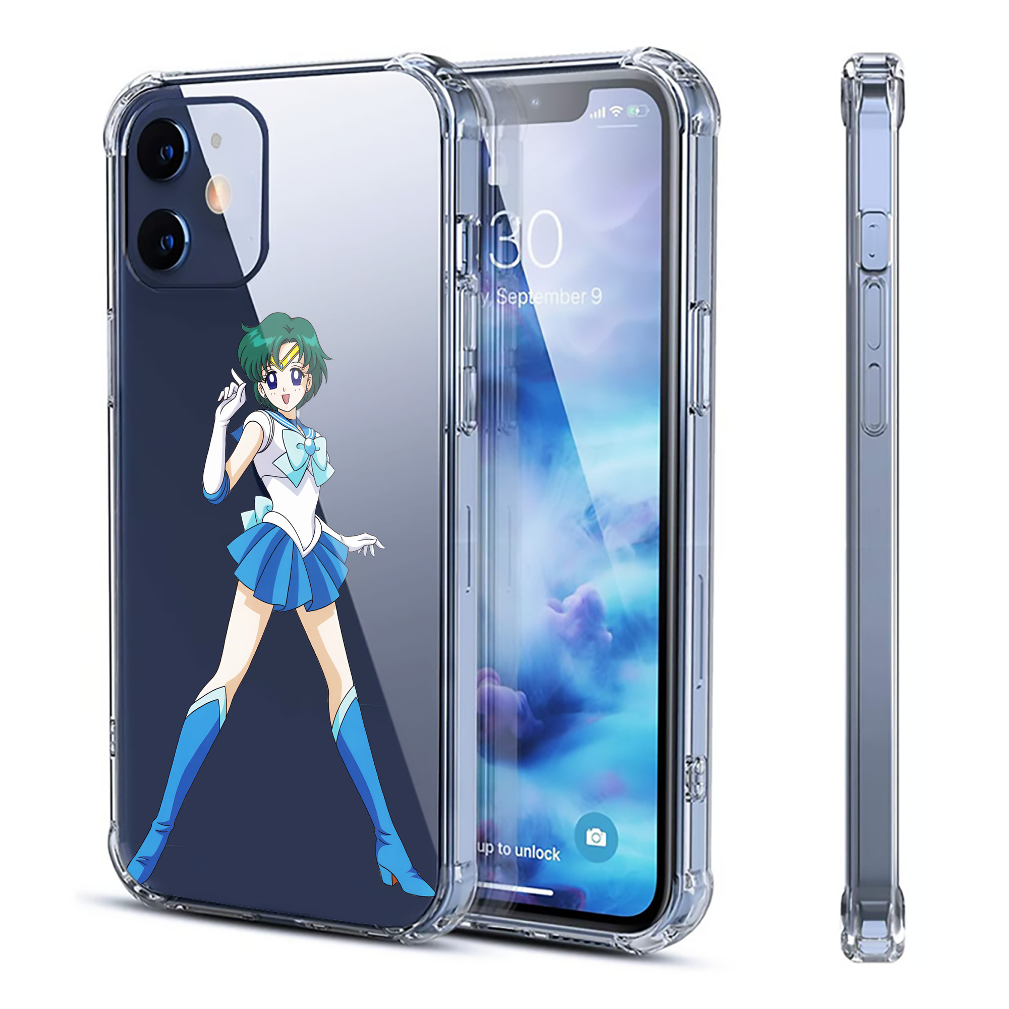 （画像用） 美少女戦士セーラームーン 海王 みちる（かいおう みちる） Sailor Moon Kaiou Michiru 【iPhone 12シリーズ対応】透明スマホケース（クリアソフトケース）